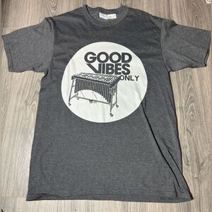 Good Vibes Only Men’s Gray Graphic Tee Shirt Size Medium EPC